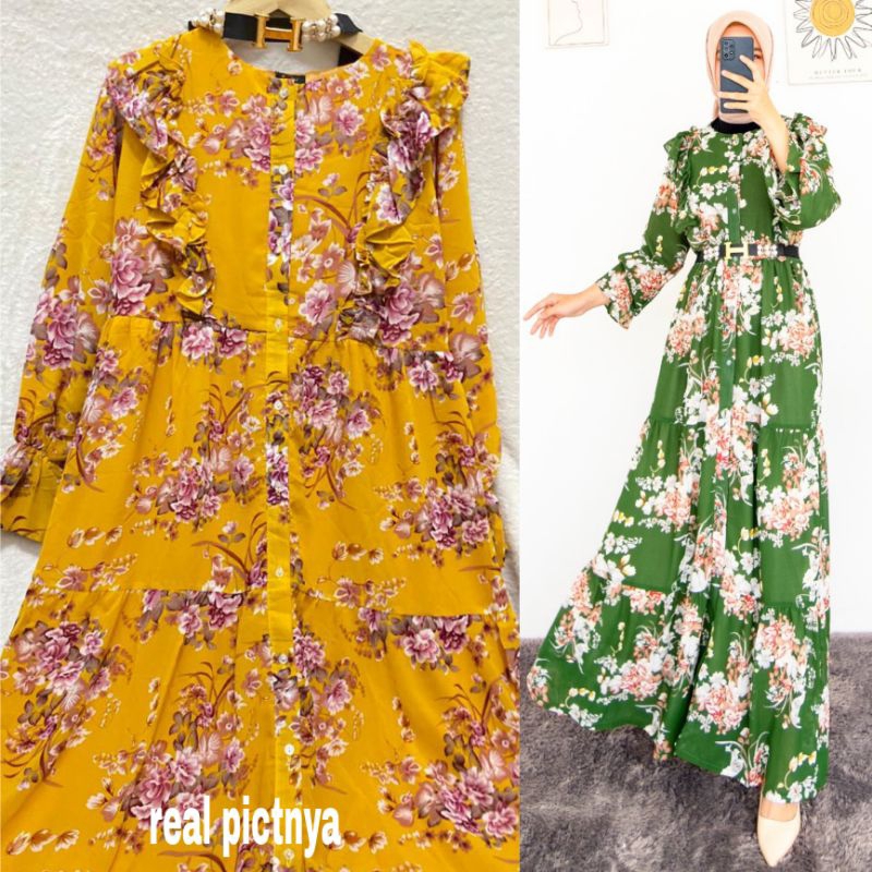 NAISA gamis extu DRESS+belt 872297