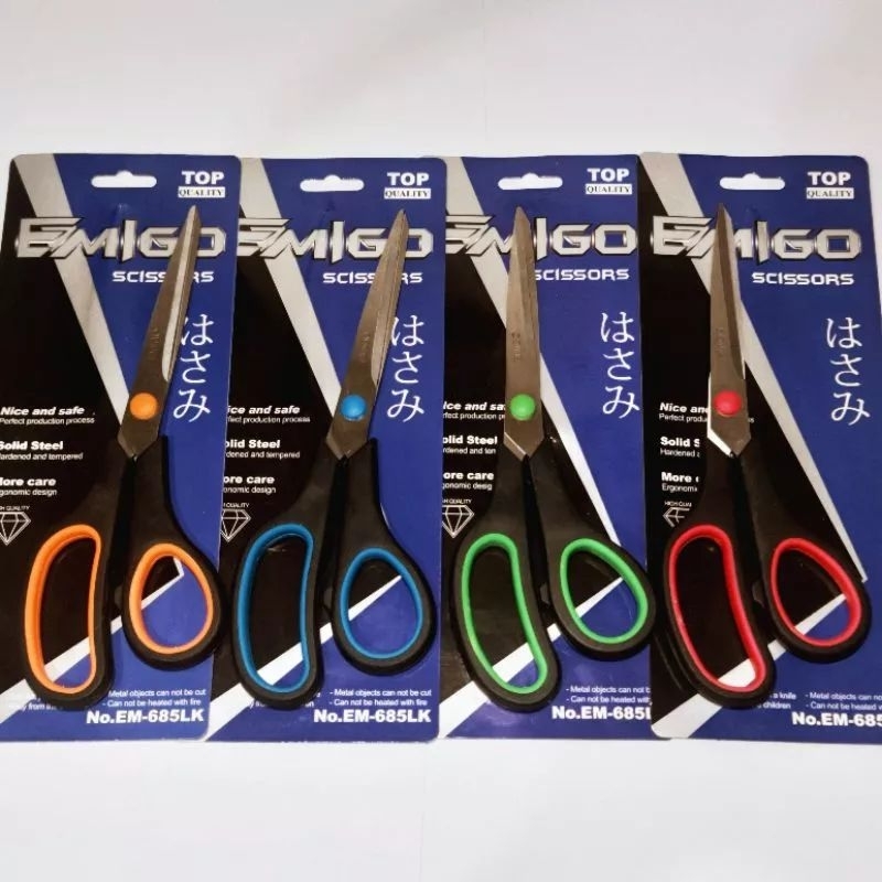 

Gunting gagang karet besar, Tanggung, Kecil