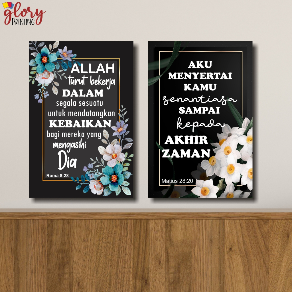 GLORY HIASAN DINDING 20x30 - QUOTES KRISTEN - DEKORASI AESTHETIC - WALL DECOR - POSTER KAYU