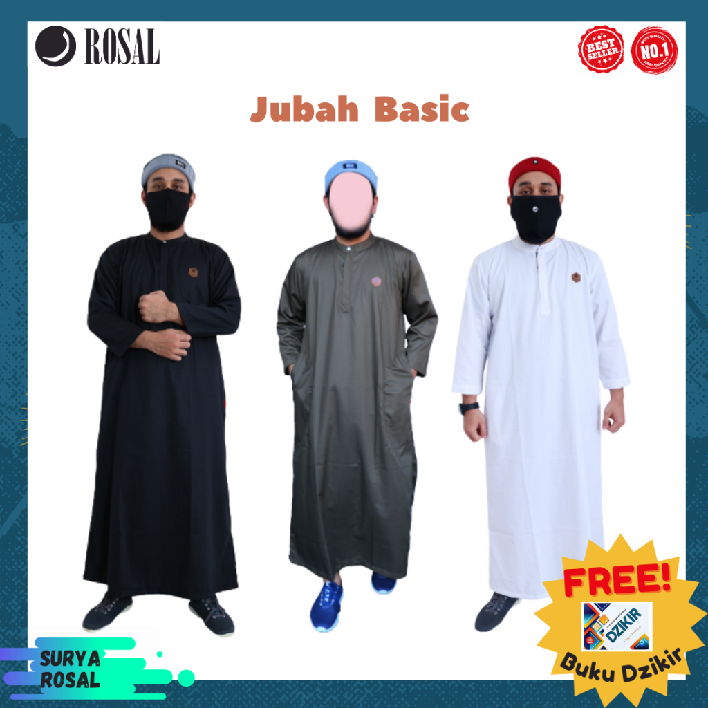 JUBAH BASIC LENGAN PANJANG KATUN TOYOBO/JUBAH PREMIUM/JUBAH PRIA TOYOBO/JUBAH LENGAN PANJANG/GAMIS P