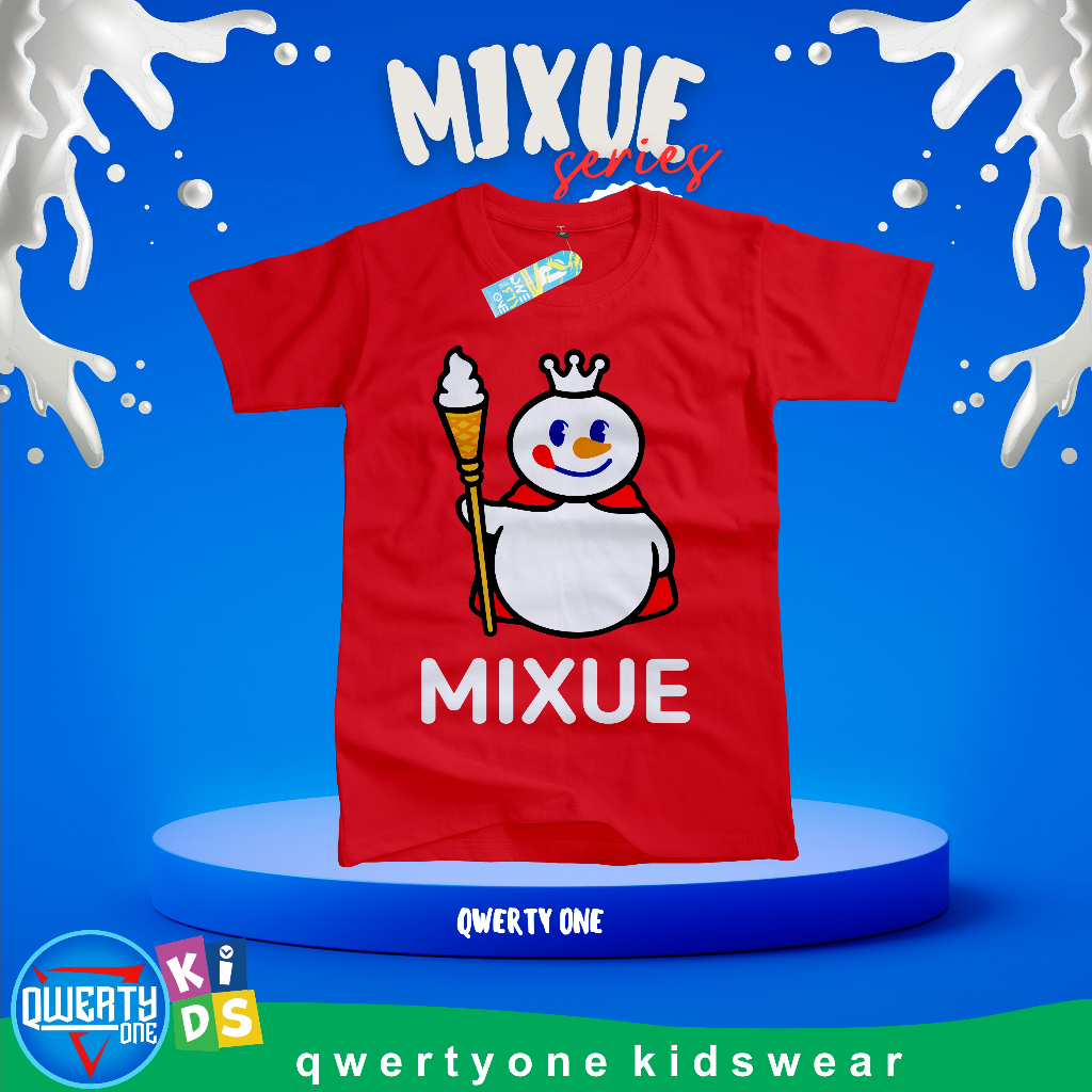 Kaos Anak Distro Karakter Mixue 1-12 Tahun