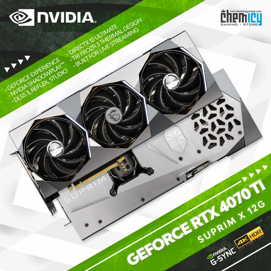 MSI Nvidia GeForce RTX 4070 Ti Suprim X 12G