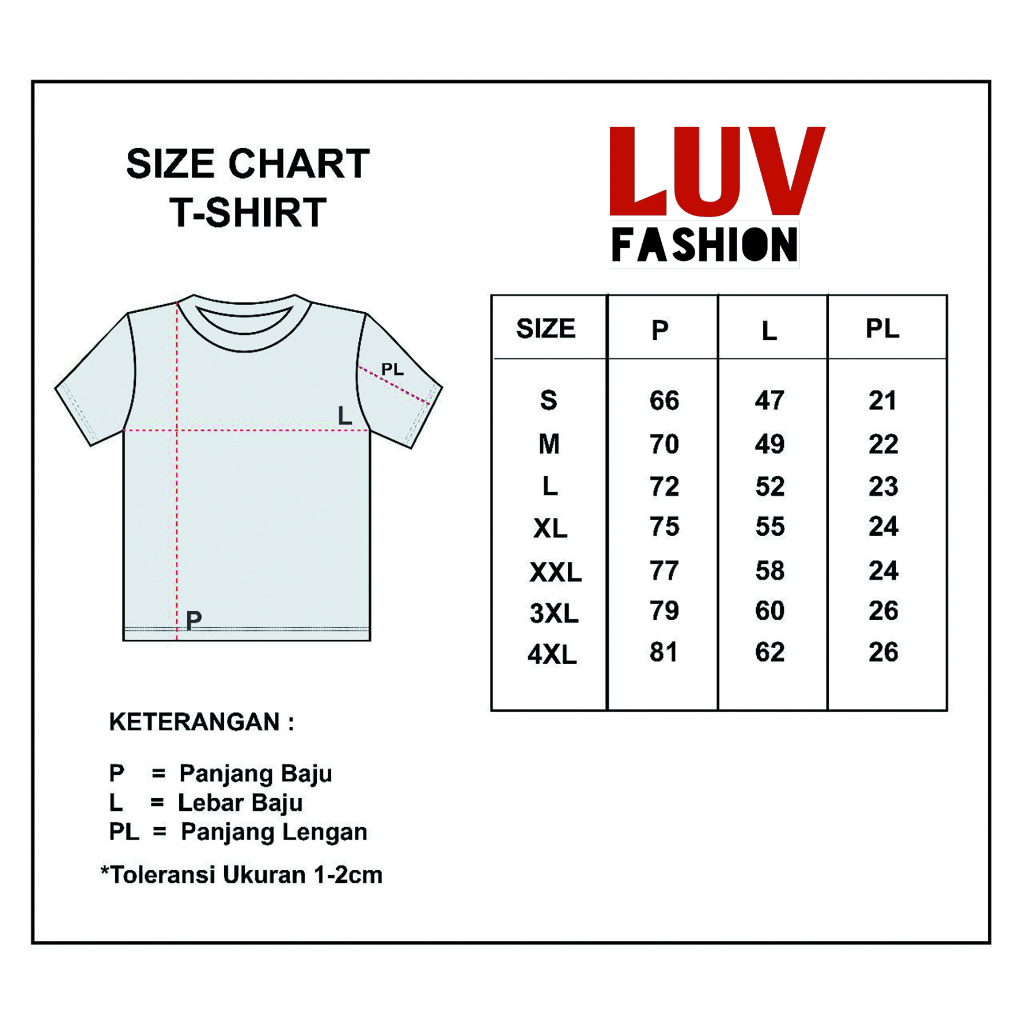 LUVfashion Kaos Dewasa NIRVANA ART Unisex (Pria &amp; Wanita) Cotton Combed 30s Merah