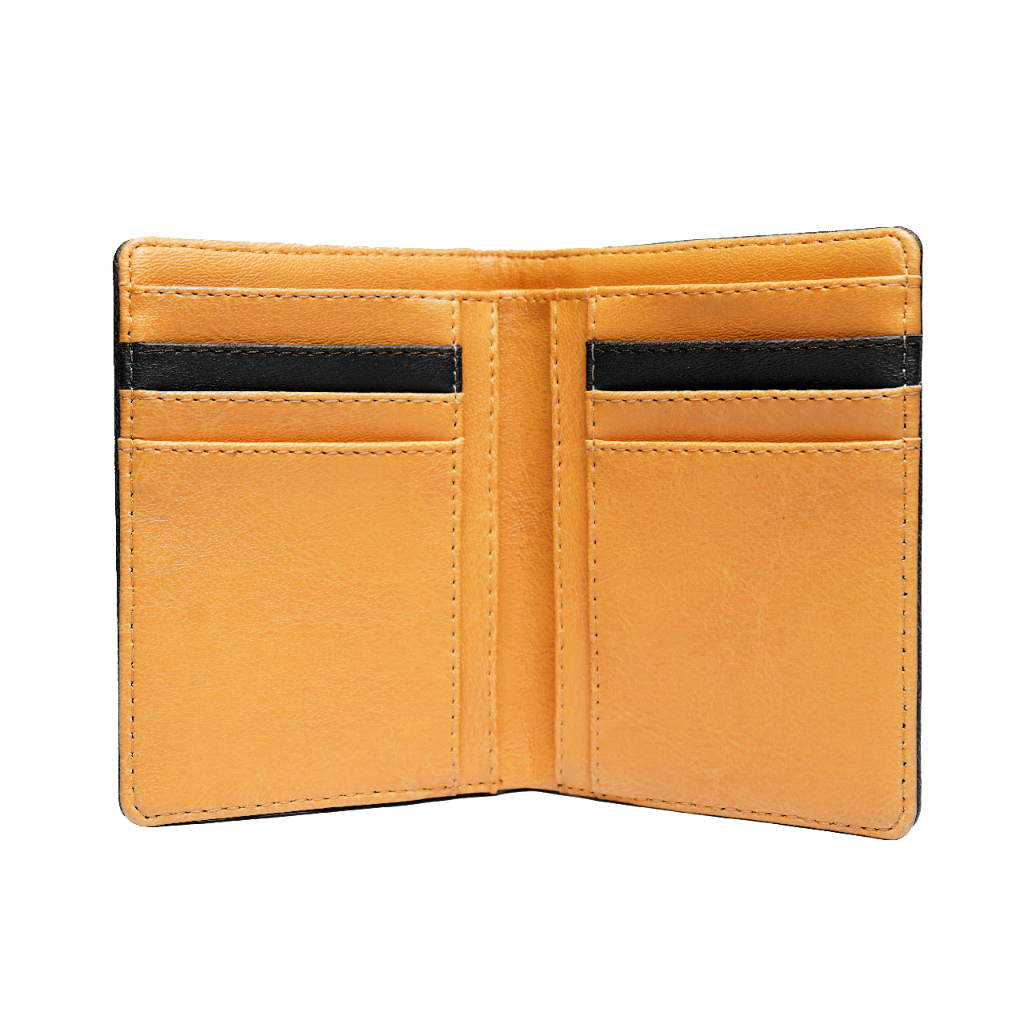 Dompet Lipat Pria Kulit PU Premium ¾ Wallet Card Simpel Dompet Kartu