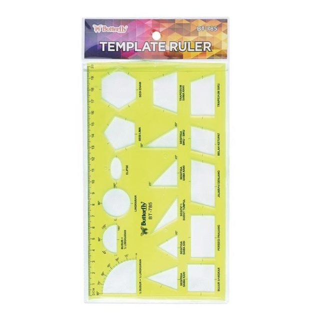 

Penggaris Cetakan Butterfly BT 785 Pengaris Mal