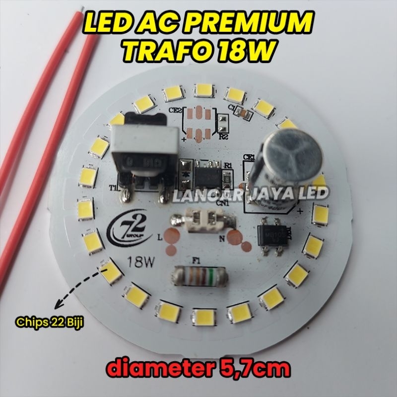 PCB LED AC Premium 18watt