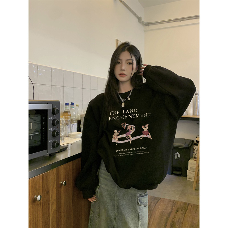 Sweater printing  kaos oversize baju korean style wanita