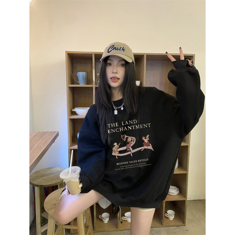 Sweater printing  kaos oversize baju korean style wanita