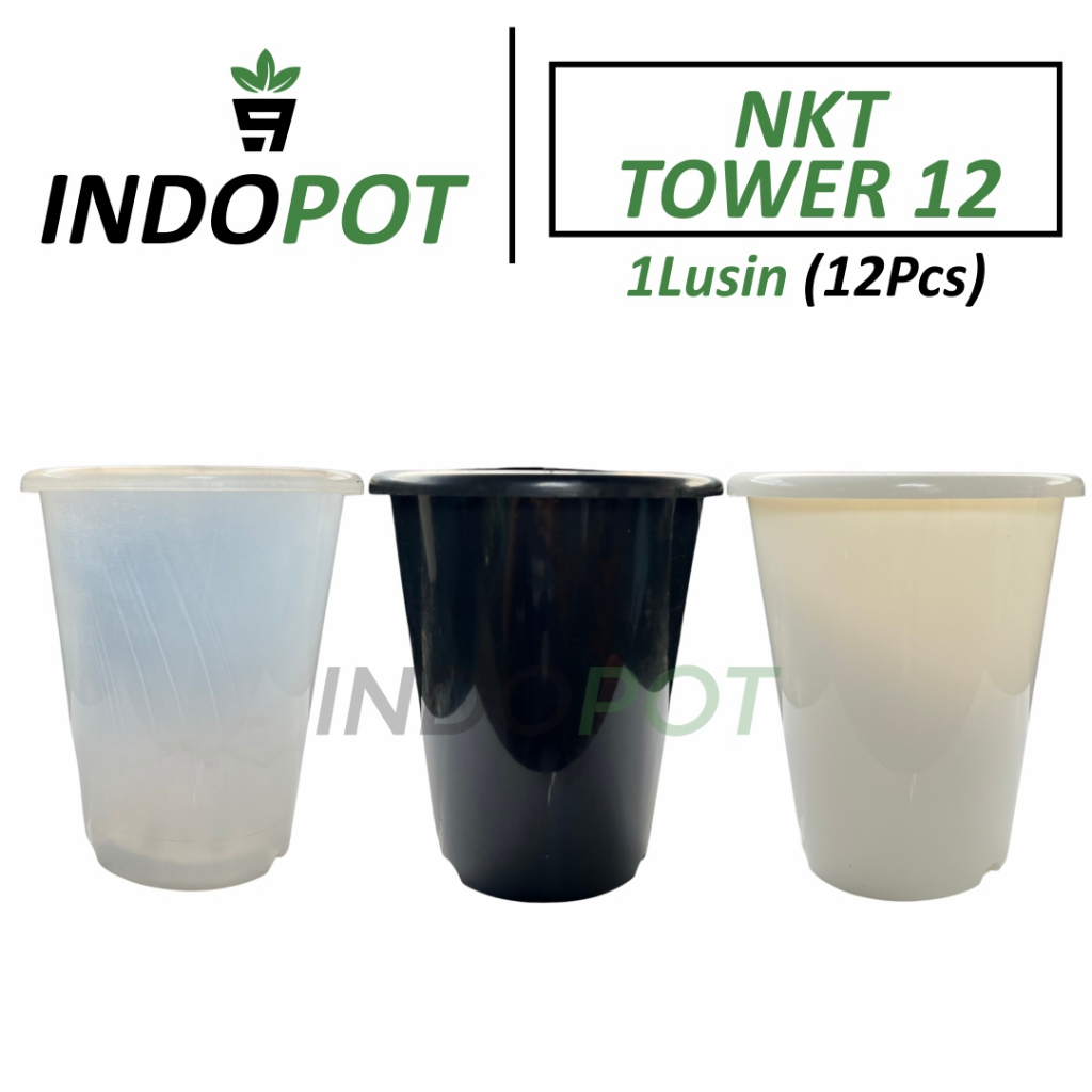 (12Pcs) Pot NKT Tower 12 Pot Bunga Tanaman Hias - Pot Tinggi - Pot Unik