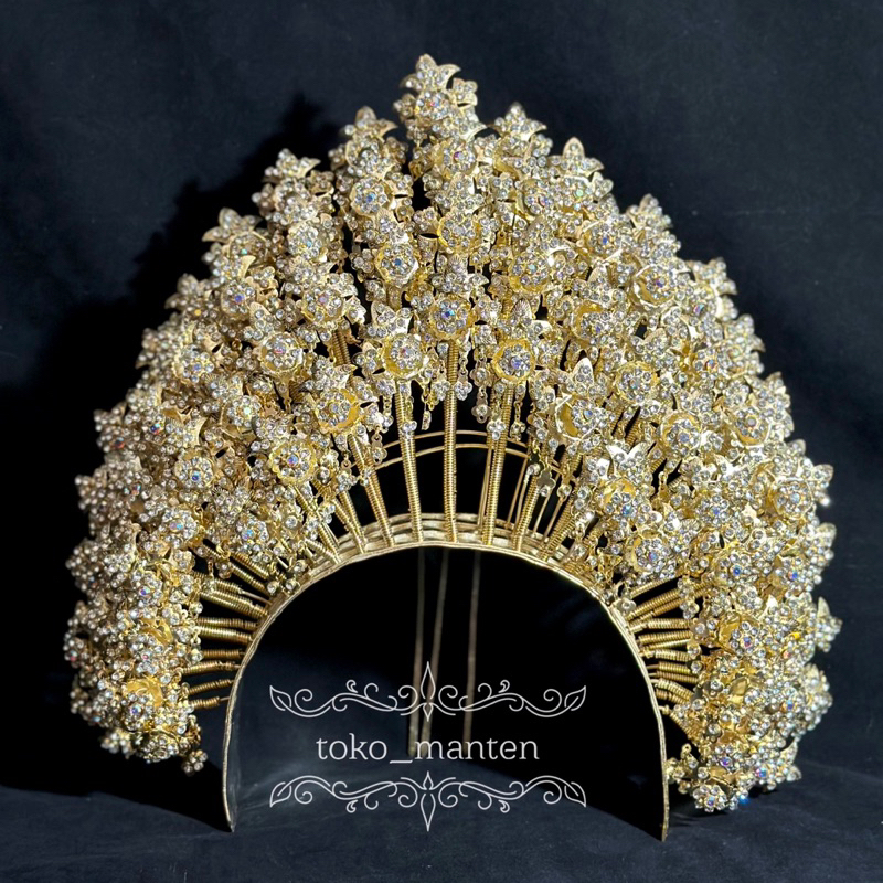 BANDO PENGANTIN BUGIS / BANDO TINGGI PENGANTIN / BANDO ADAT PENGANTIN BUGIS BUNGA FULL