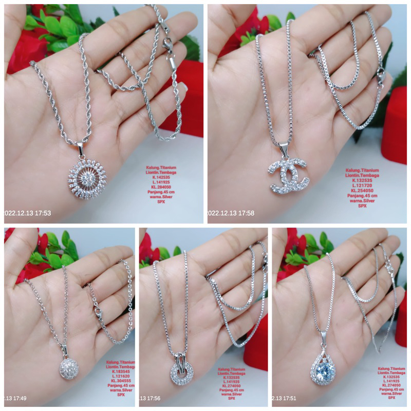 Kalung Titanium Premium Perhiasan Aksesoris Lapis Emas Terlaris Termurah