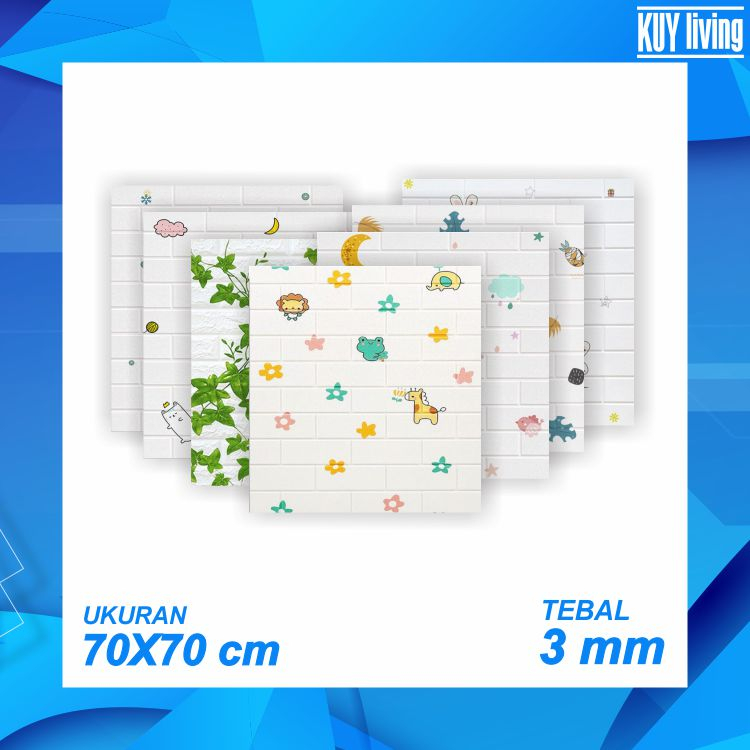 Wallpaper Dinding 3D Kamar Tidur Anak Motif Karakter Anak / Wallpaper Dinding Foam Kamar Tidur