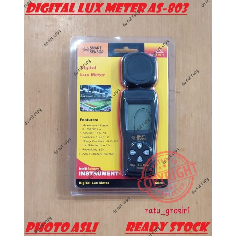 Smart Sensor Digital Lux Meter Alat Ukur Intensitas Cahaya AS803