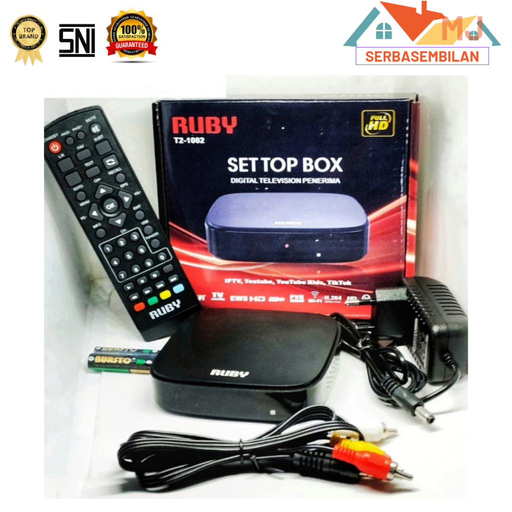 SET TOP BOX DVB RUBY T2-1002 TV (Siaran Digital Receiver)