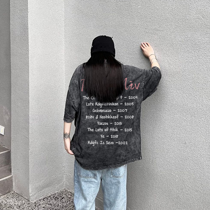 XIAOZHAINV Korean Style California Pattern Washed Printing Kaos Wanita A0915/Baju Wanita Kekinian