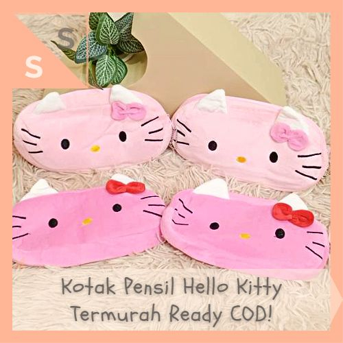 

[simplyshop] Kotak Tempat Pensil Kain Halus / Soft Plush Plushie Pencil Case Sanrio Hello Kitty Soft Pink Fuschia Kucing Cute Cat Cute Alat Tulis Sekolah Anak Lucu Pastel Color