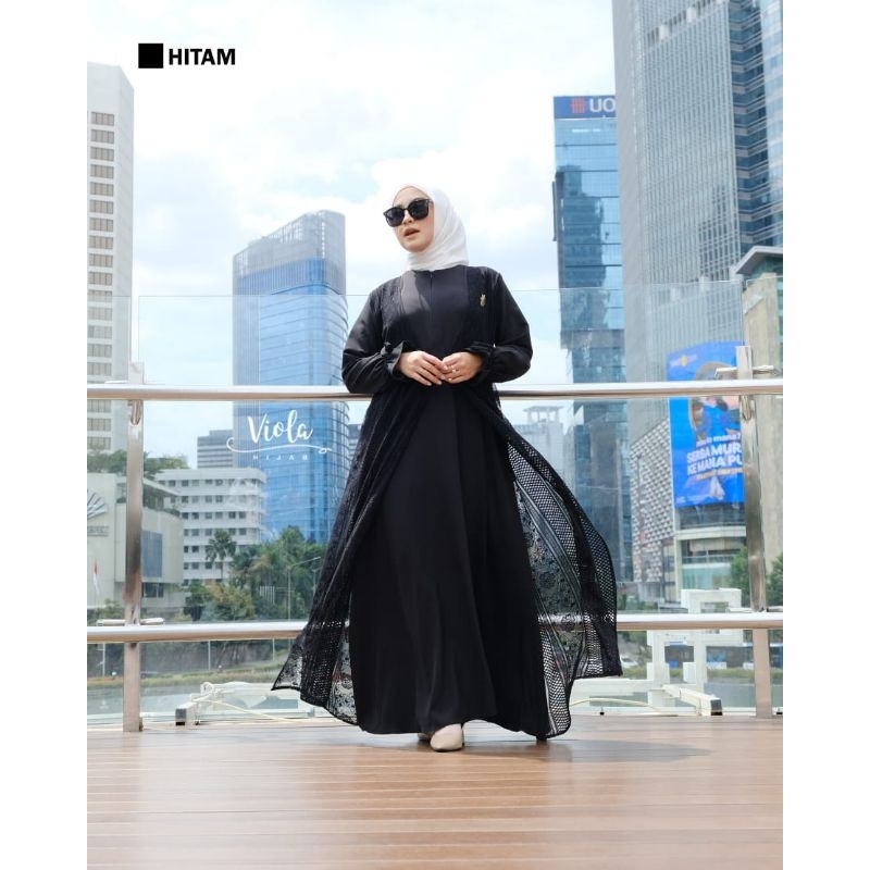 Dress Shanum Viola dan KANIA amelia itycrepe ori brand wanita busana muslim remaja terbaru cod grosir termurah