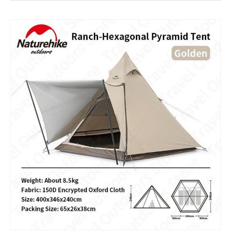 TENDA RANCH HEXAGONAL PYRAMID NATUREHIKE NH20ZP013 []
