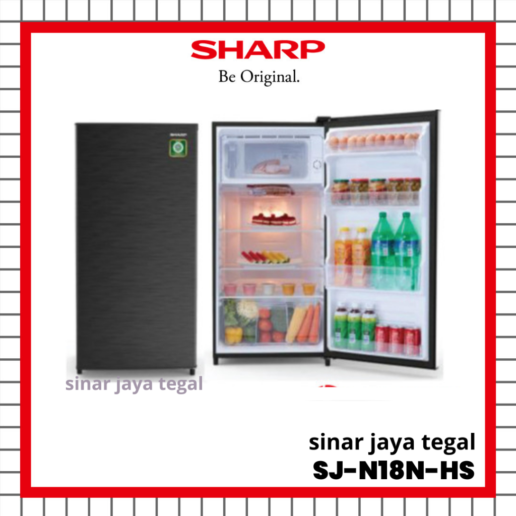 LEMARI ES SHARP 1 PINTU SJ-N182N-HS  / KULKAS SHARP 1 PINTU SJ-N182N-HS