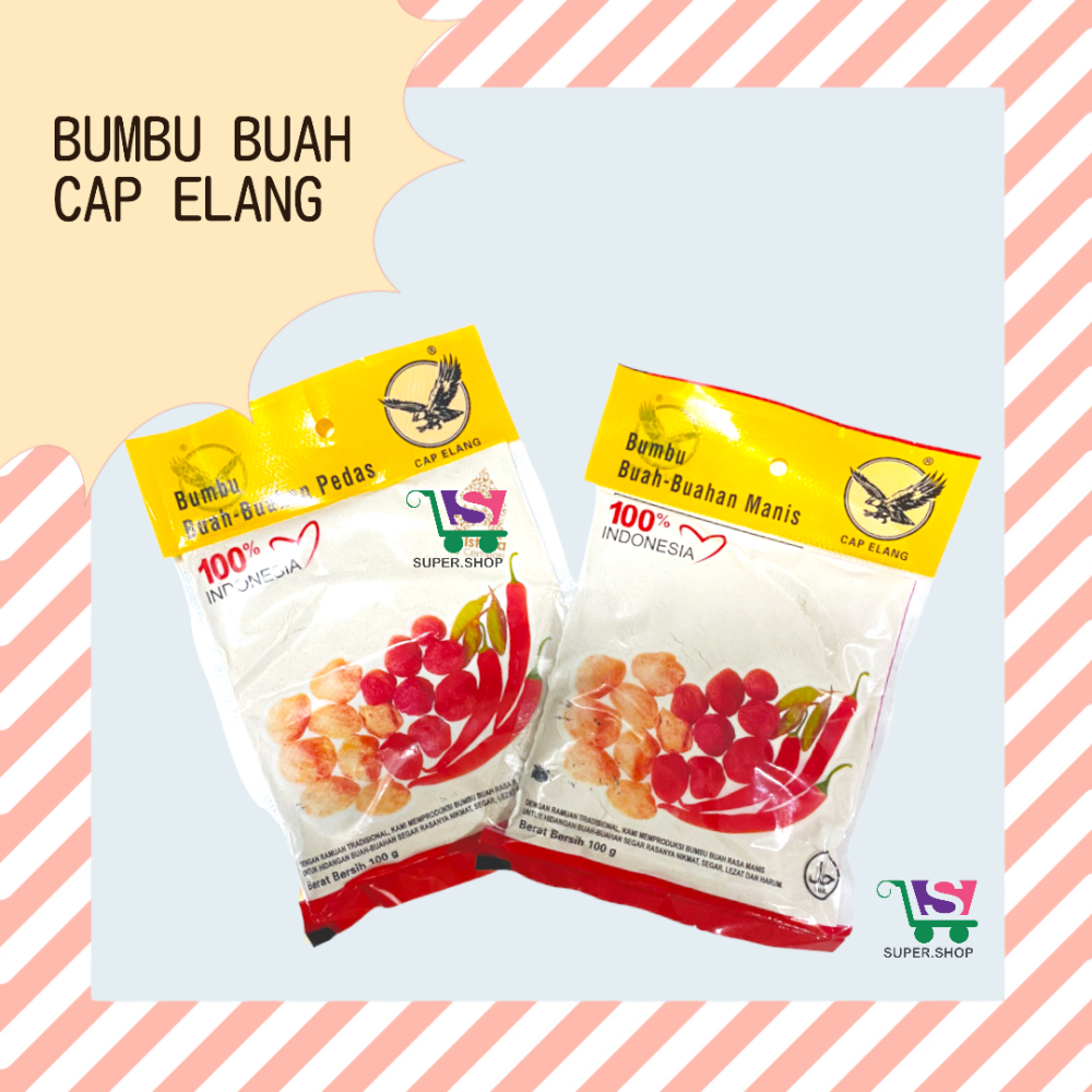 Bumbu Buah / Garam Penyedap Rujak Pedas Manis Kiamboi Cap Elang