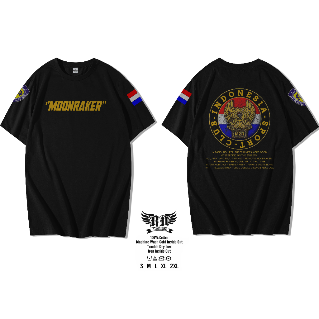 kaos moonraker / baju moonraker gold indonesia