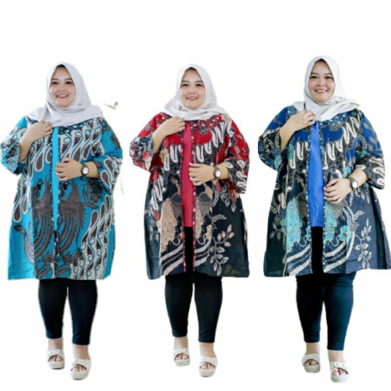 TUNIK BATIK JUMBO LD 140 CM BIG SIZE TUNIK KOMBINASI