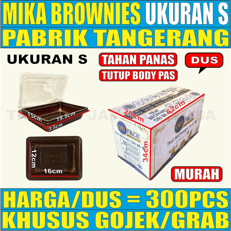 Mika Brownies S Kecil Per Dus Tray Box Brownis Kotak Bronis Murah