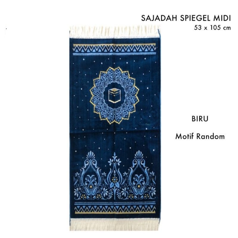 Sajadah Turki Tebal Beludru Super Premium | Tanggung 53x105cm  |  ALIF MIDI | Souvenir Hajatan