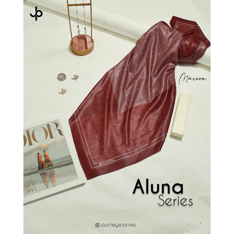 Hijab Journey Scarves Aluna Maroon
