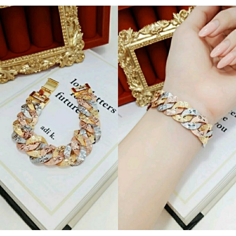 gelang sisik naga / gelang sisik naga ukir lebar 12 mm