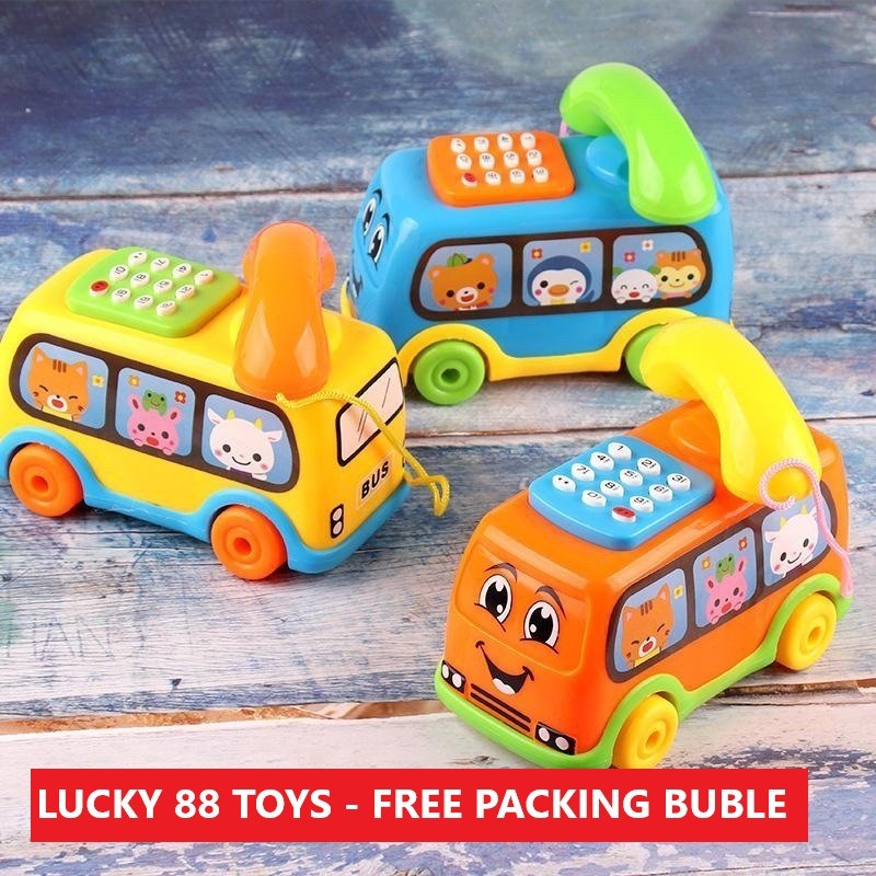 Mainan Bayi Edukasi Telephone Musik Bus Music Phone Mobile Phone YD6