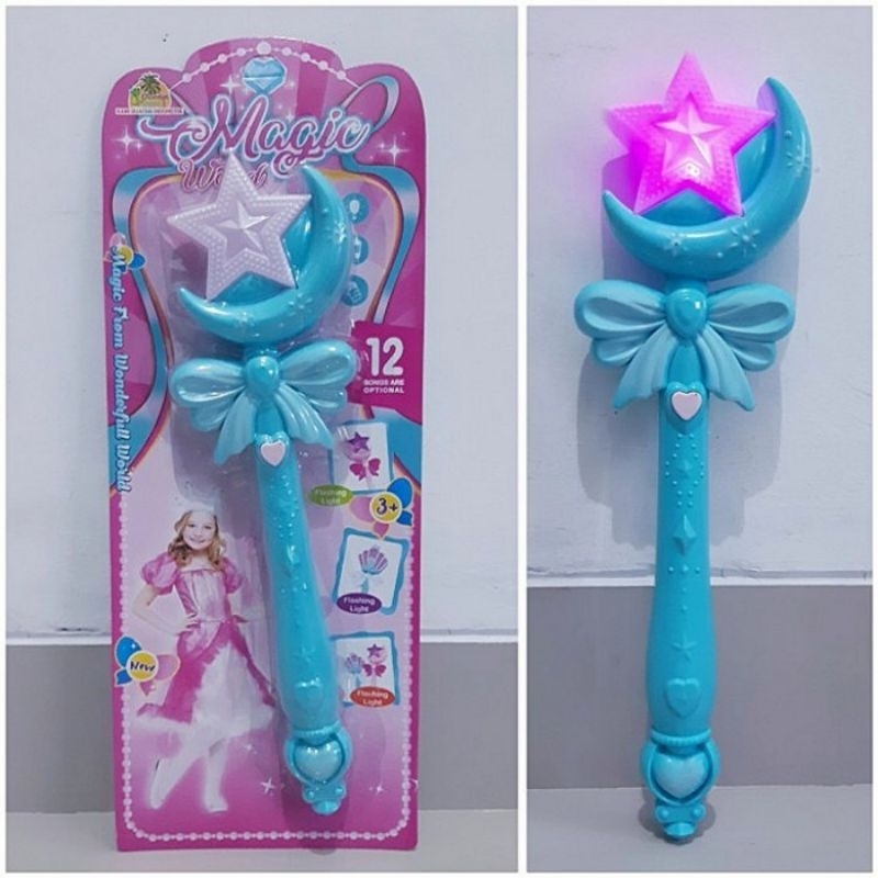 Tongkat Peri Magic Wand Light And Sound - Mainan Stick Baterai Anak