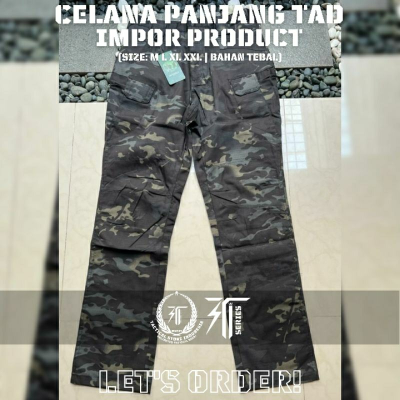 Celana Panjang TAD - Celana Panjang Tactical Outdoor IMPOR - MULTICAM BLACK