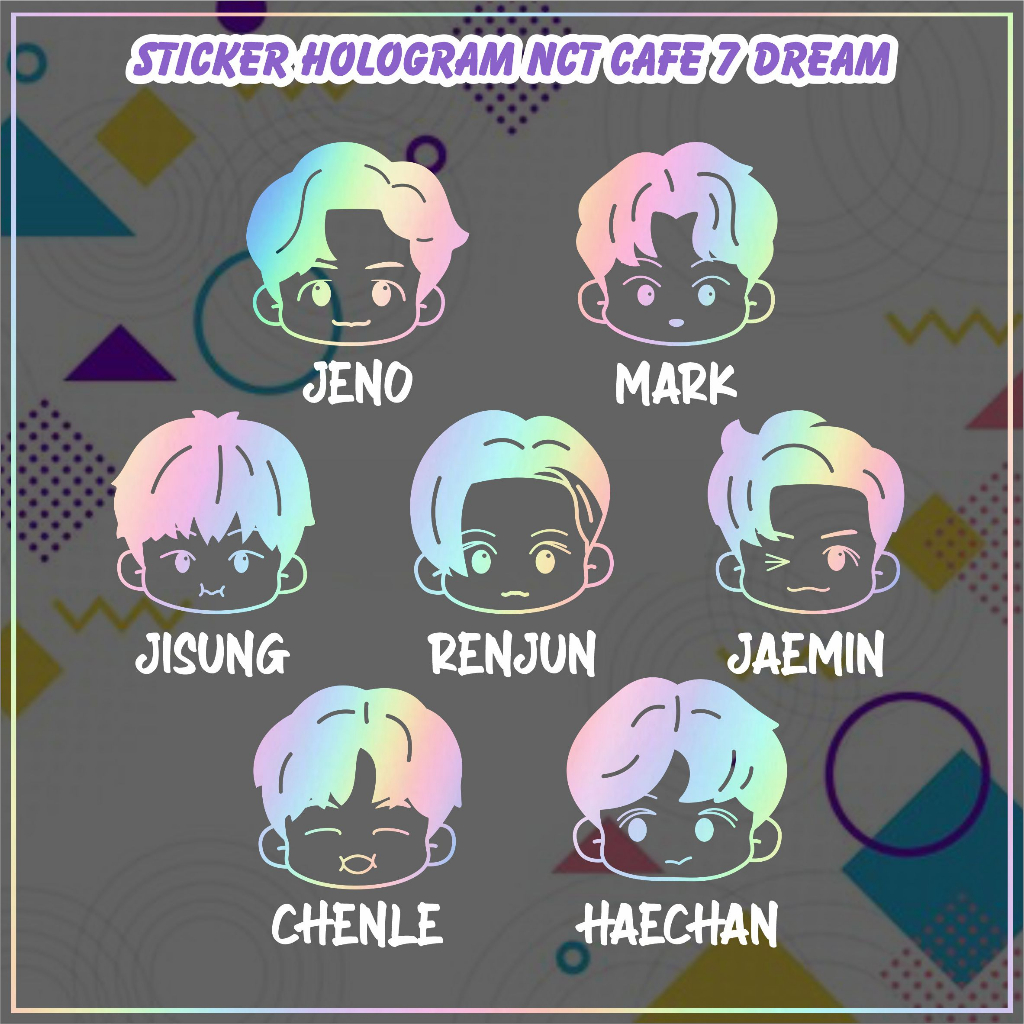 NCT CAFE 7 DREAM STICKER HOLOGRAM / STIKER NCT CHIBI NCT