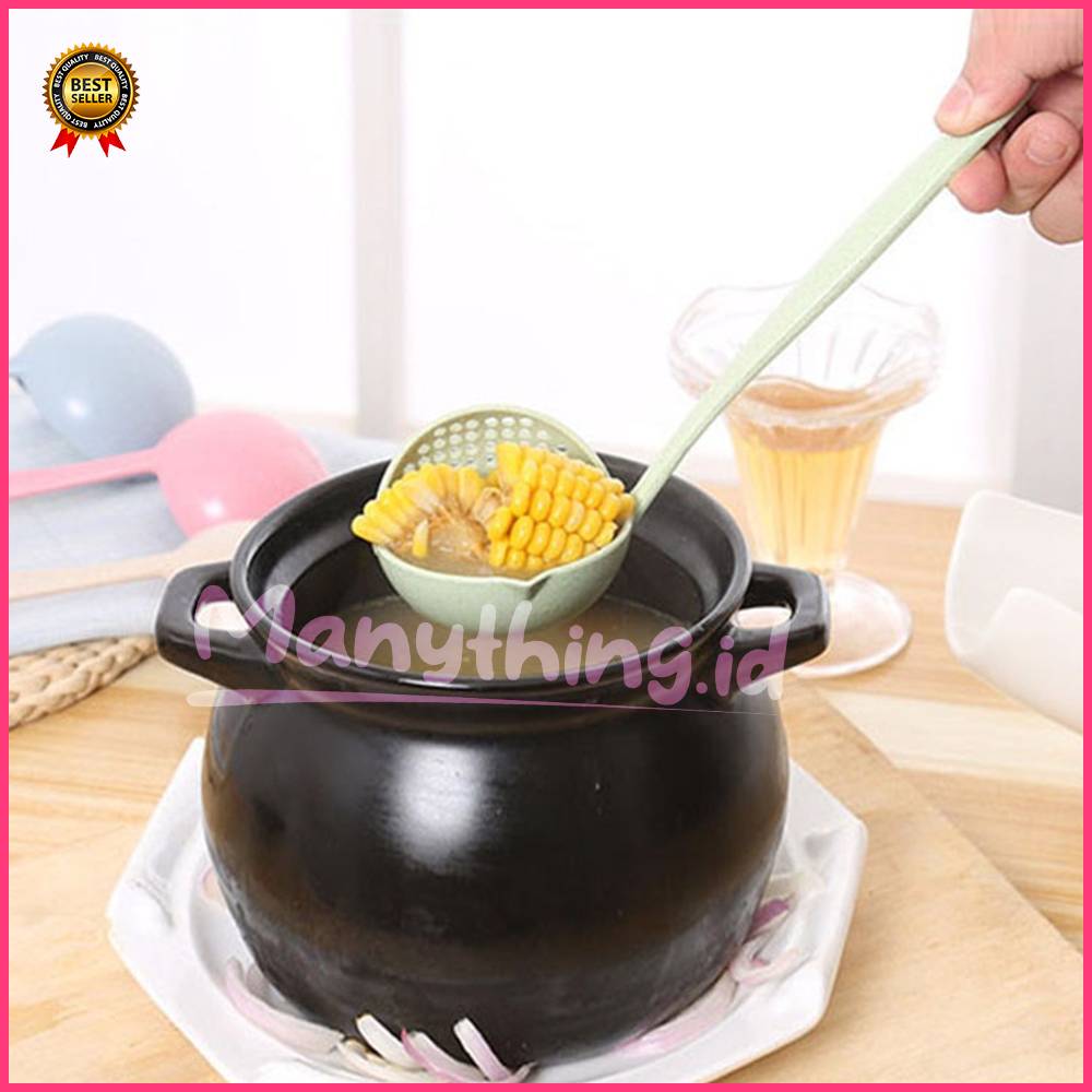 (Manything) Sendok Sup Saring Kuah 2 in 1 Centong Soup 2in1 Sendok Kuah Sayur dan Nasi / Sendok Sop 2in1