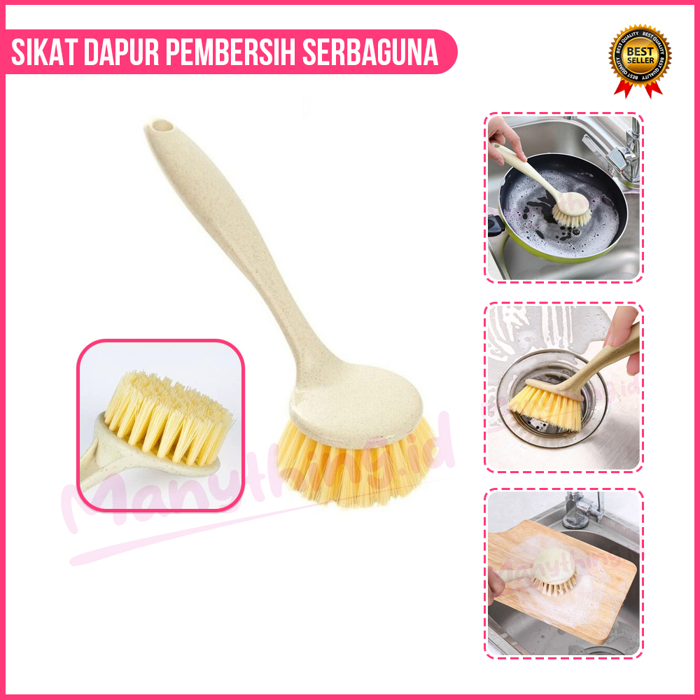 (MANYTHING) Sikat Pembersih Dapur SIKAT Panci Kompor Gagang Panjang Serbaguna ORI / TERMURAH