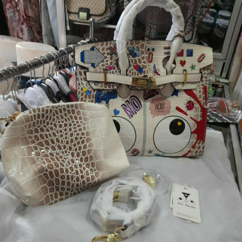 Hermes birkin bahan kulit  premium