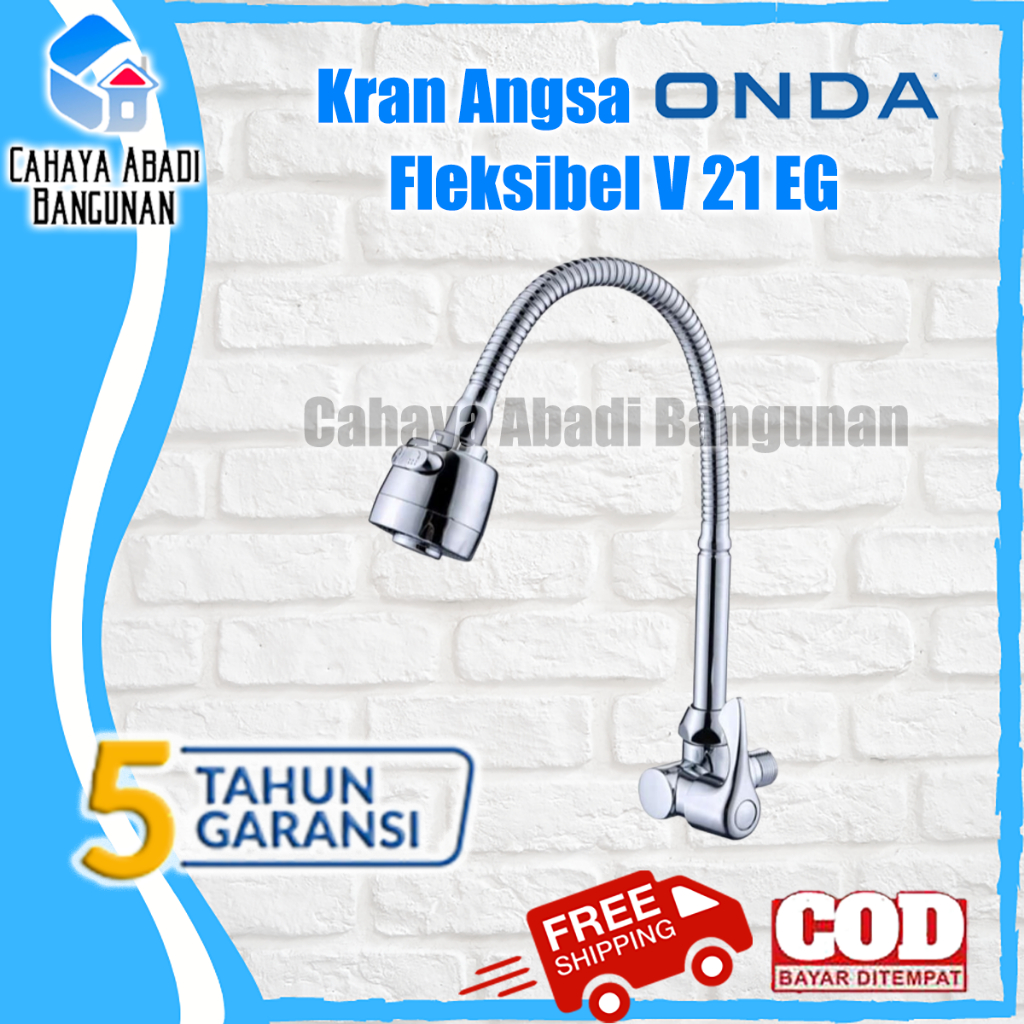 Kran Dapur Cuci Piring Angsa Tembok Fleksibel V 21 EG 1/2&quot; ONDA