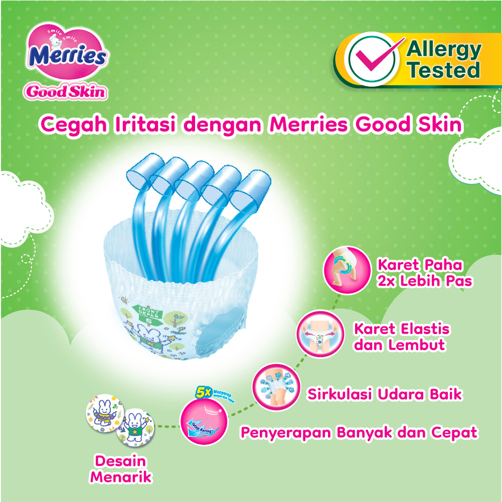 Merries Good Skin Pants Popok Bayi NB-S (3- 8kg) Isi 40 Buah Carton