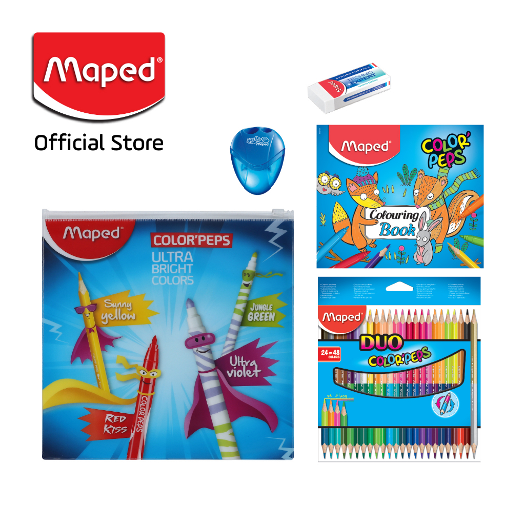 

Maped Paket Pensil Warna 48 warna Free Rautan+Penghapus