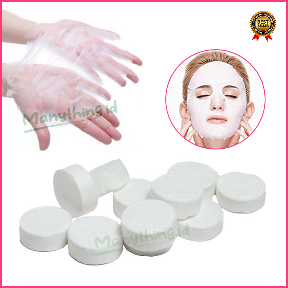 Compressed Paper Mask Sheet TABLET MASKER WAJAH Topeng Facial Kertas Kapas Kompres Pelembab Natural