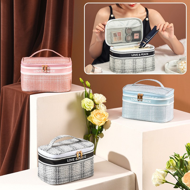 MAGEFY Kantong Kosmetik Bepergian Make-up Kit Organizer Tas Penyimpanan Serbaguna Tahan Air Berkualitas Tinggi