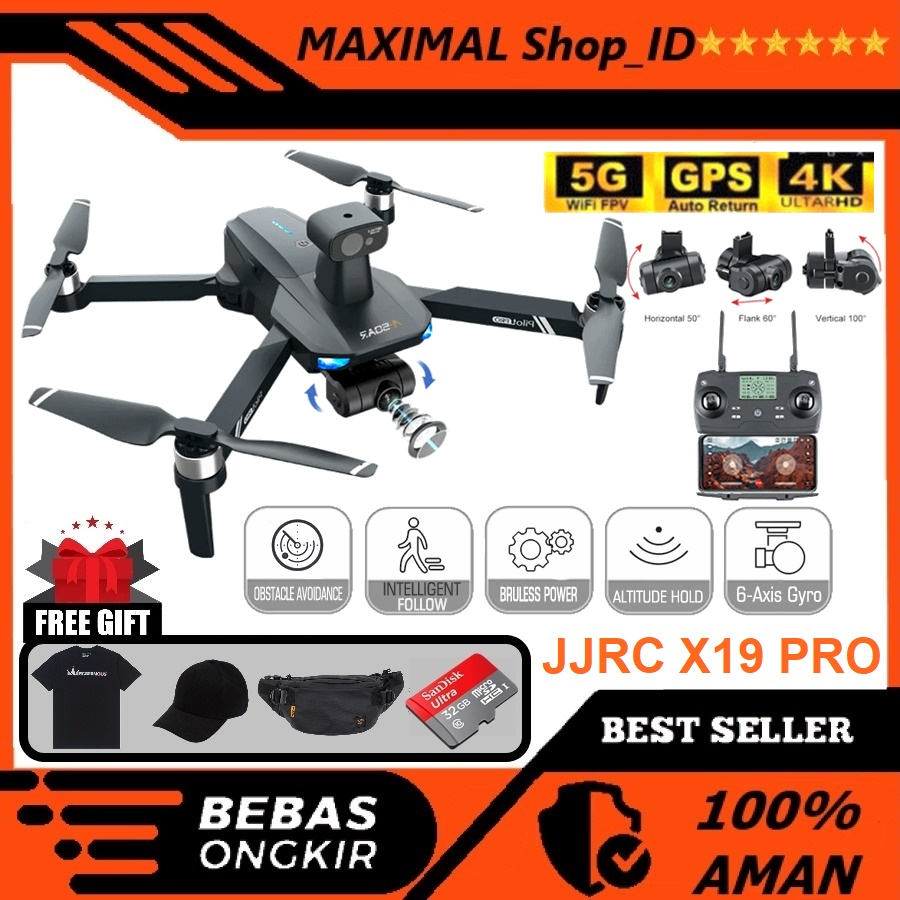 Rc Drone JJRC X19 PRO GPS brushless OAS Camera WiFi FPV 4K 1KM 2 axis