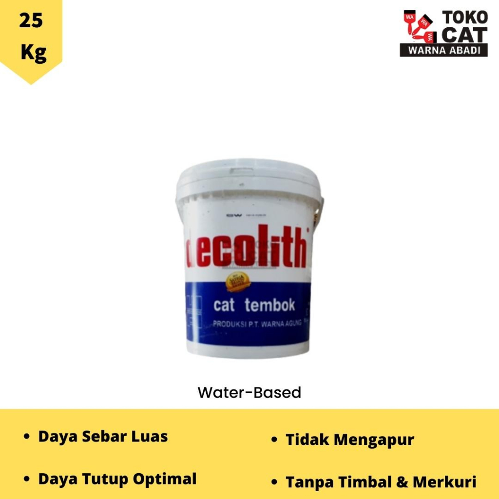 CAT TEMBOK DECOLITH WARNA PUTIH 25 KG