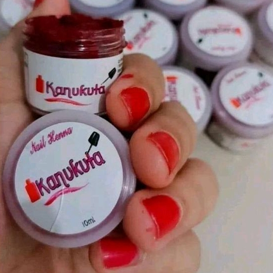 KANUKUTA NAIL HENNA(selusin isi 12 pcs) Merah Maroon