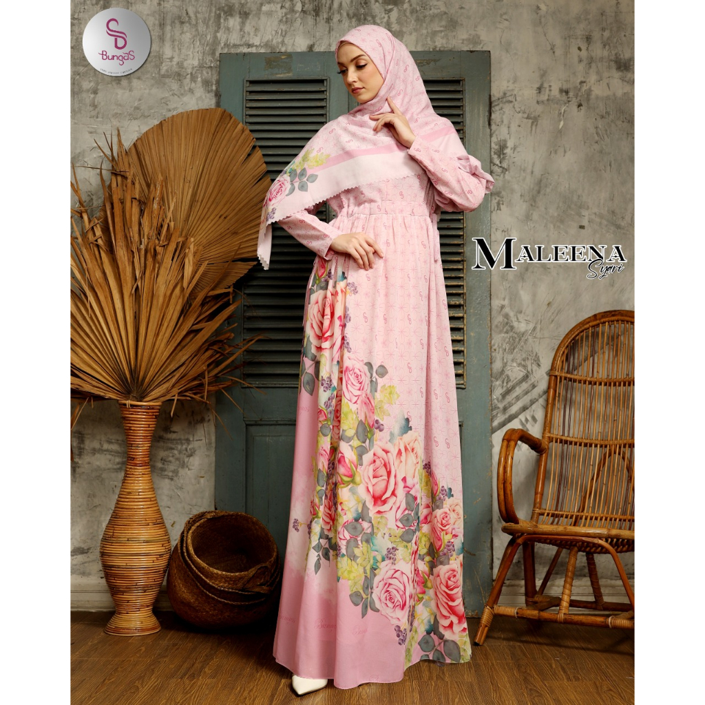 BUNGAS MALEENA SYARI SET SYARI ORI BY BUNGAS FASHION