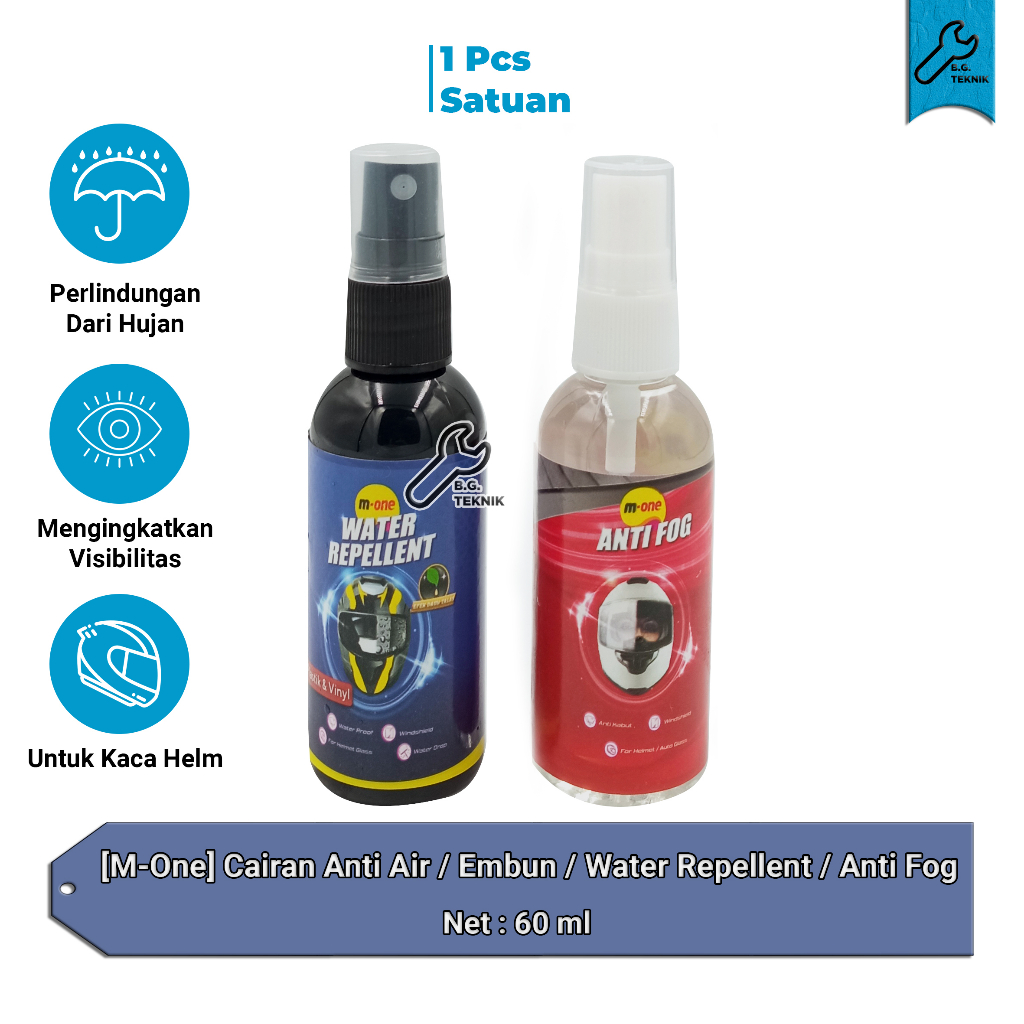 [M-One] Cairan Anti Air Hujan / Embun / Water Repellent / Anti Fog