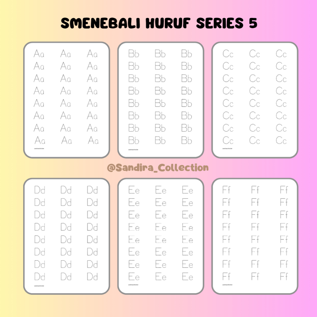 

SANDIRA - WORKSHEET/LEMBAR KERJA ANAK SERIES MENEBALI HURUF 5