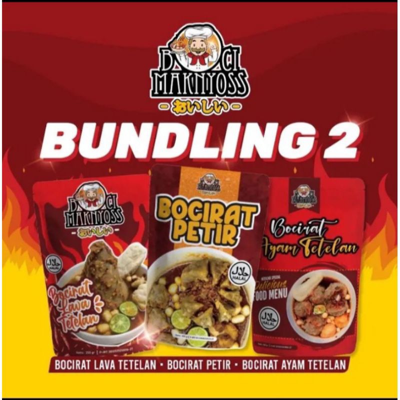 

PAKET BUNDLING 2 BOCIRAT MAKNYOS (Bocirat Lava Tetelan, Bocirat Petir, Bocirat Ayam Tetelan)