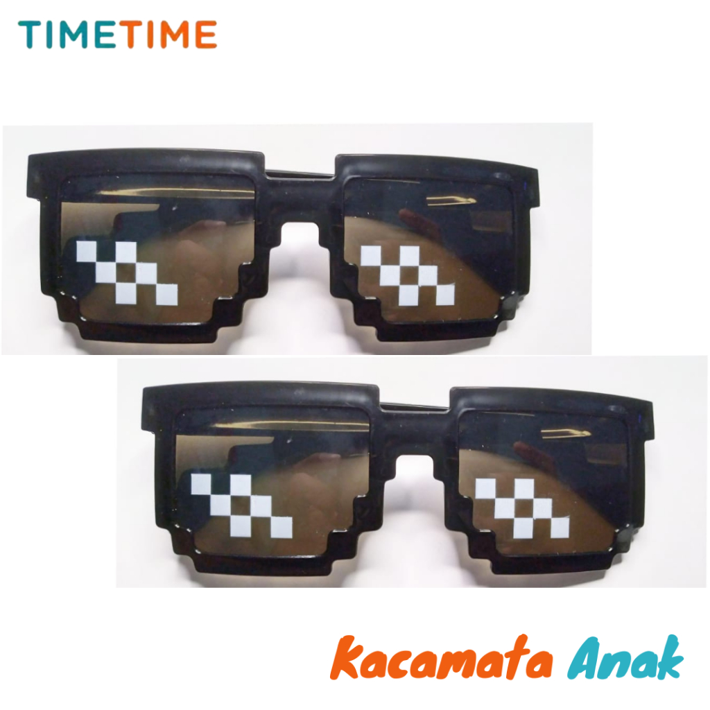 Kacamata Thug life Kotak Kacamata anak kacamata mozaic Hitam Kacamata Fashion Gaya 2083